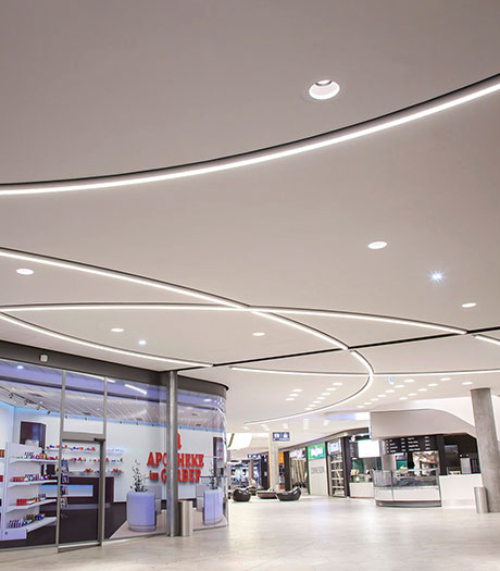 Lichtdesign in einem Einkaufszentrum