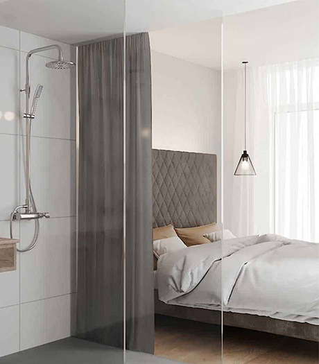 Rendering eines Zimmers im Hotel Loom