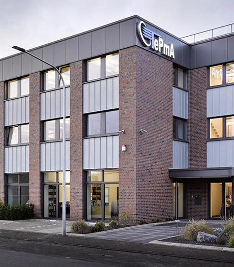 Außenansicht des Firmengebäudes der TePmA GmbH in Borken